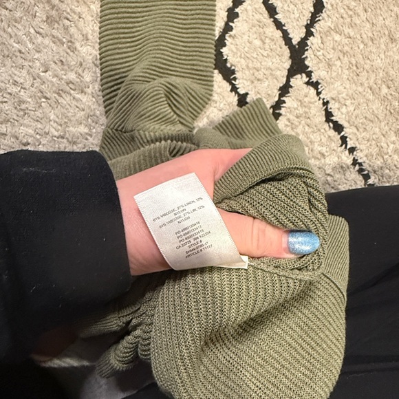 wilfred sage ribbed cardi xs Olive Green Women's Sweater - Picture 6 of 6